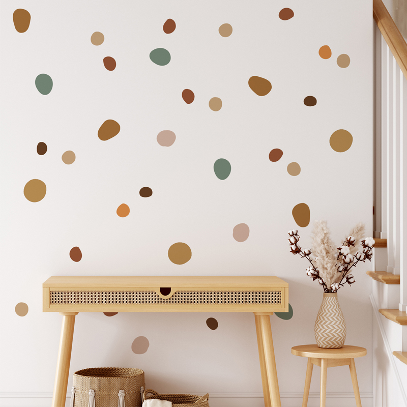 Baby Nursery Vintage Decor - Boho Nursery Polka Dot Kreatywne naklejki