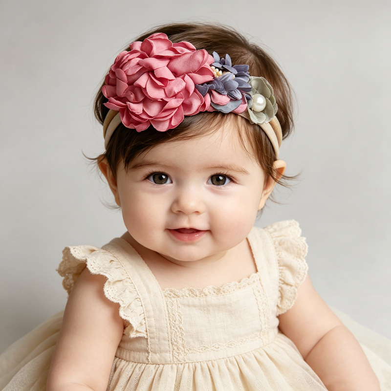 Baby Wrap Stretchy - Nylonowe opaski na głowę dla noworodków,