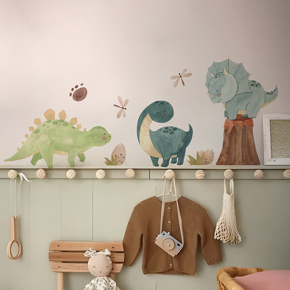 Baby Nursery Decor Boy - Naklejki ścienne z dinozaurami, naklejki ścienne