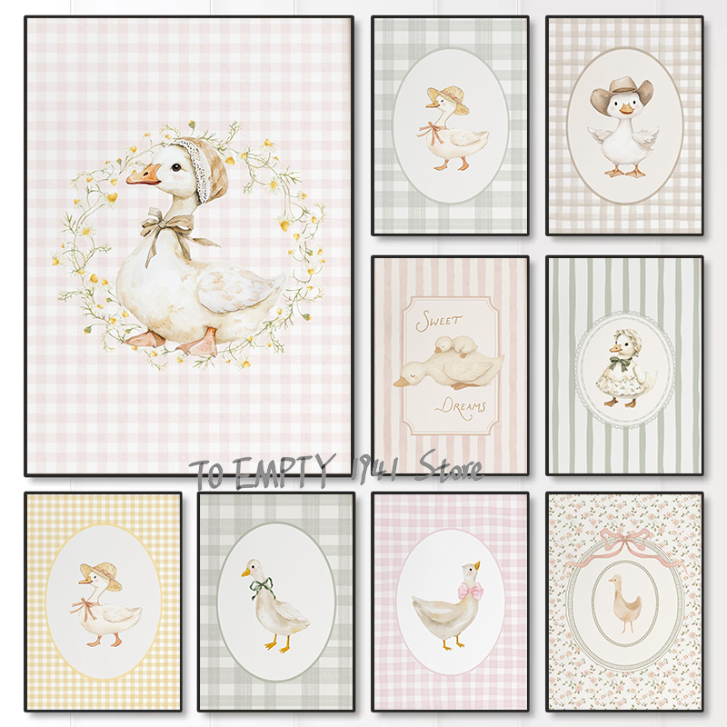 Baby Nursery Pictures - Głupka Mała Gęś Kaczka z Karczkiem
