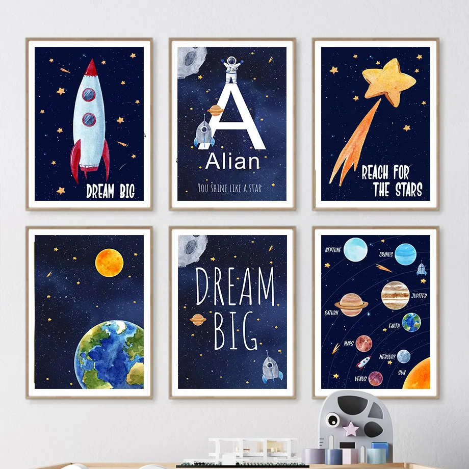 Baby Nursery Art - 1 szt. Obraz na płótnie z