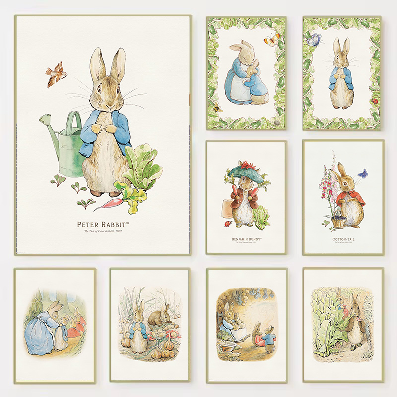 Baby Nursery Vintage Decor - 2026 Vintage Boho Plakat Artystyczny z