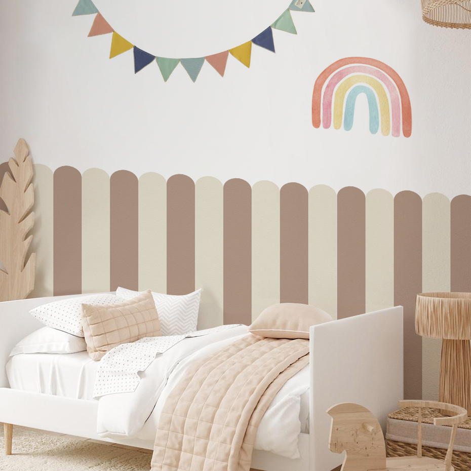 Baby Nursery Pictures - Wielokolorowa pionowa tapeta w paski Łuk