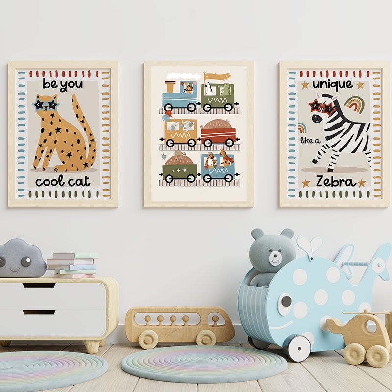 Zabawne Kreskówkowe Zwierzęta  – Baby Nursery Pictures recenzja i cena