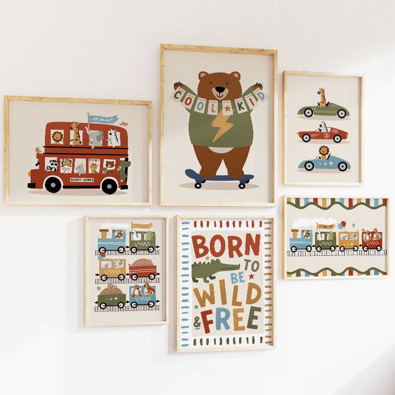 Zabawne Kreskówkowe Zwierzęta  – Baby Nursery Pictures recenzja i cena