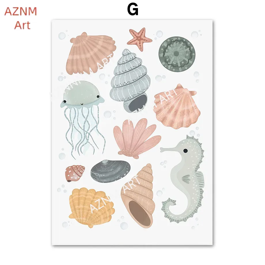 Obrazy na ścianę do pokoju dzi – Baby Nursery Under The Sea recenzja i cena