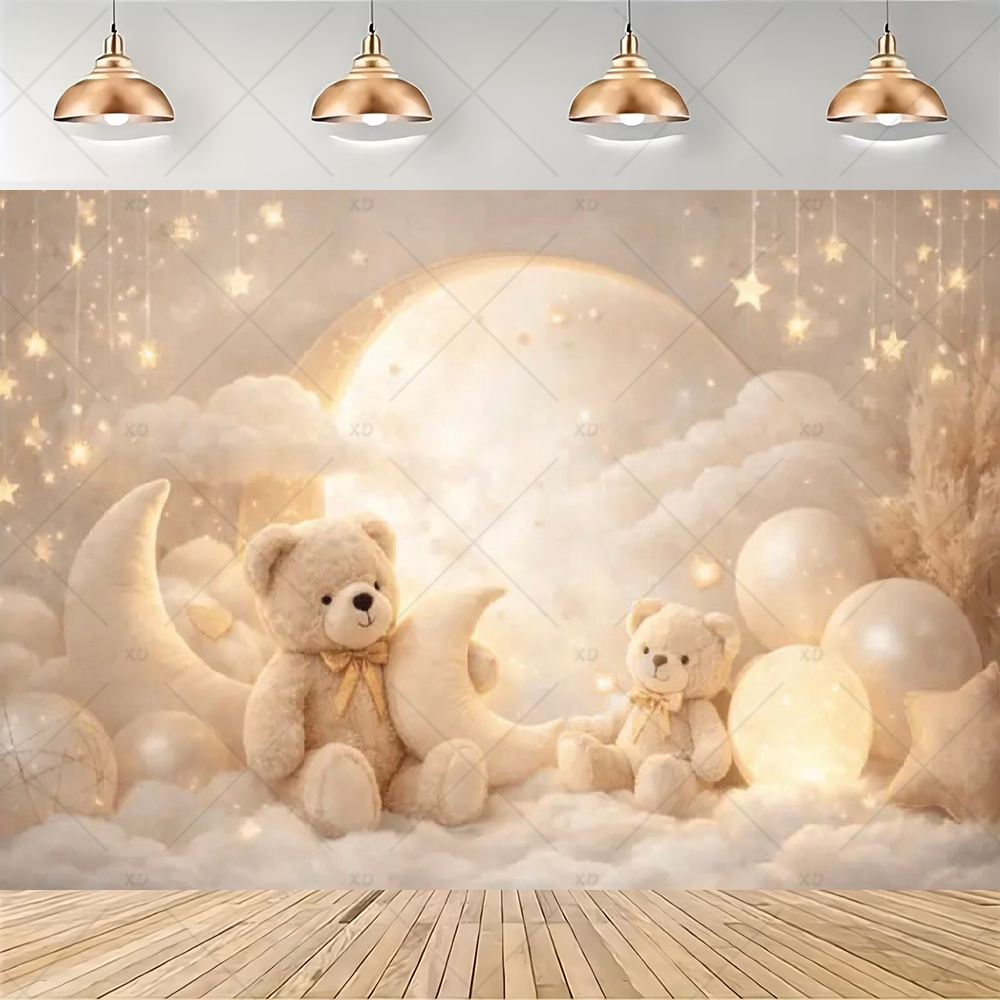 Baner tło z misiem i balonem n – Baby Nursery Hot Air Balloon recenzja i cena