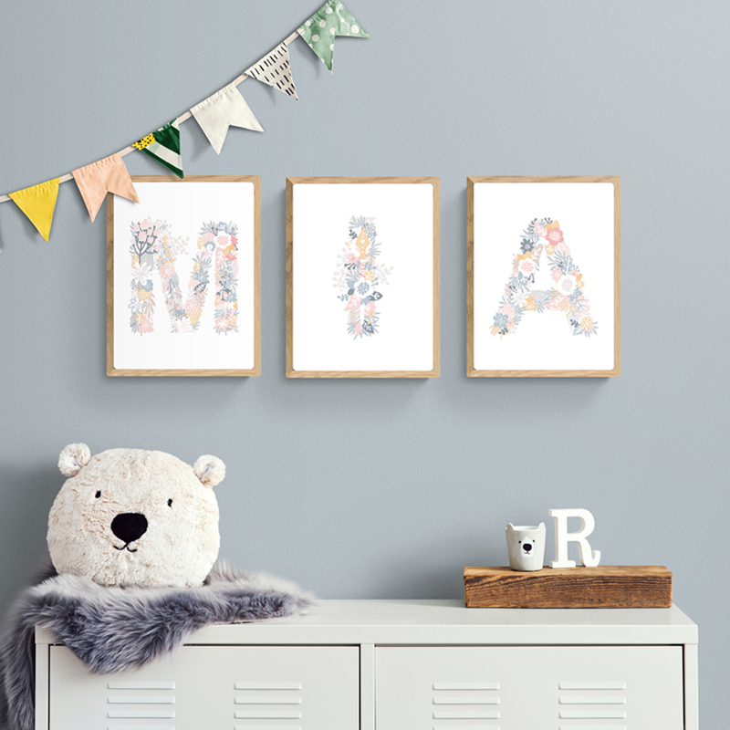 1 szt. Bezramowe kwiatowe lite – Baby Unicorn Nursery recenzja i cena