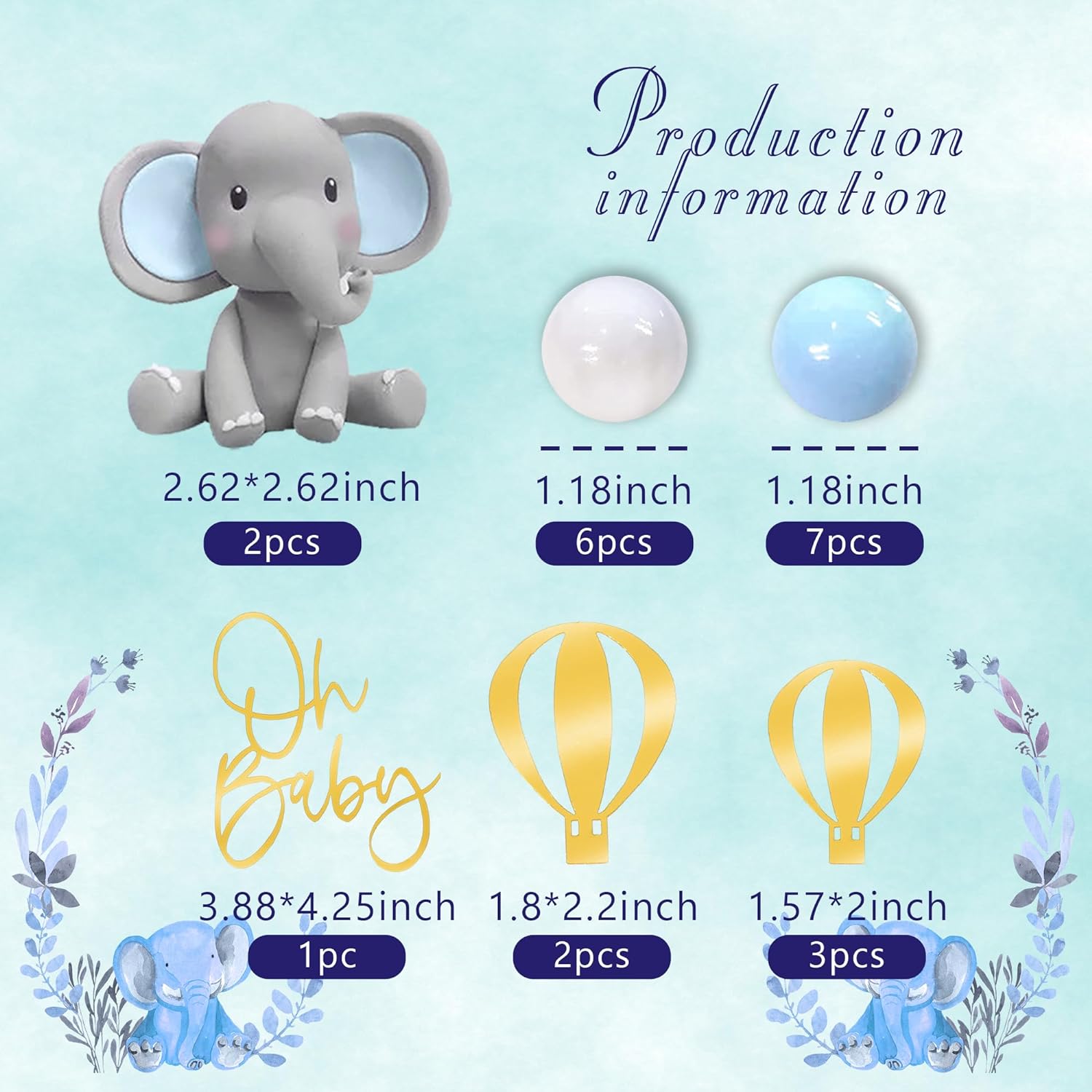 Dekoracja na tort w kształcie  – Baby Nursery Hot Air Balloon recenzja i cena
