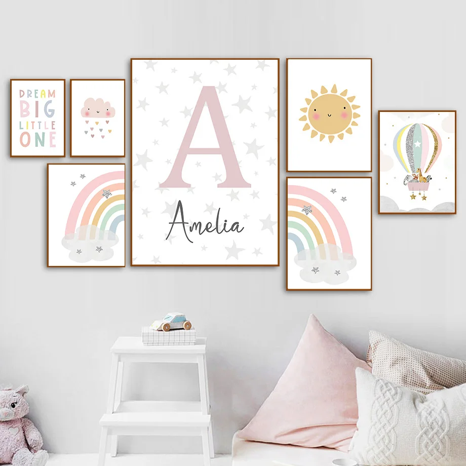 Żyrafa Słoń Balon Słońce Tęcza – Baby Nursery Pictures recenzja i cena