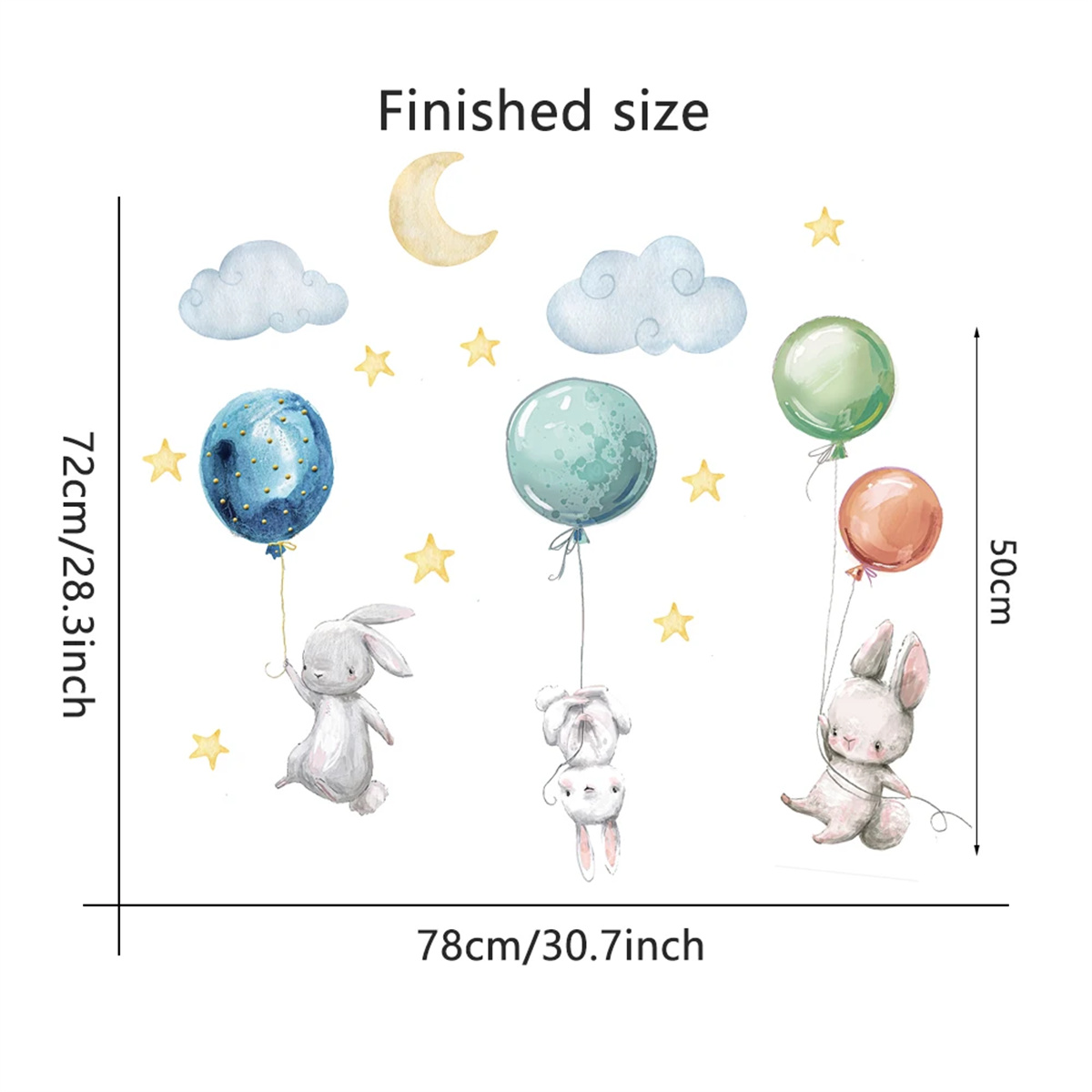 Naklejki ścienne z kreskówkowy – Baby Nursery Hot Air Balloon recenzja i cena