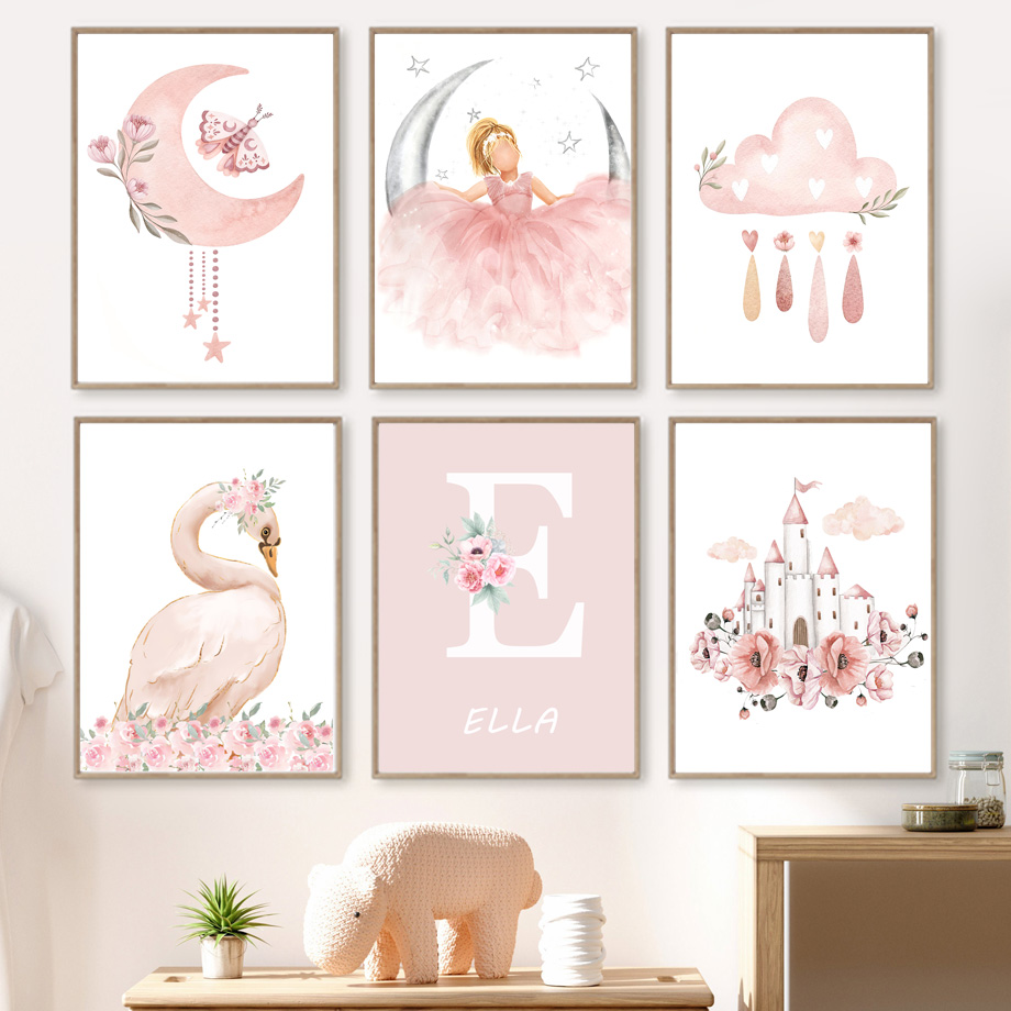 Różowy Aniołek Dziewczynka Sło – Baby Nursery Pictures recenzja i cena