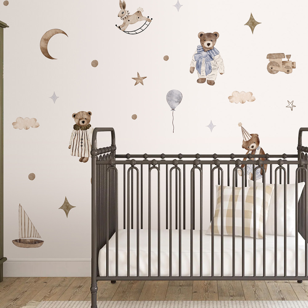 Naklejki ścienne w stylu boho, – Baby Nursery Vintage Decor recenzja i cena