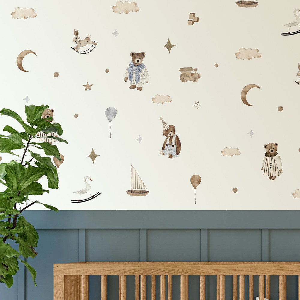 Naklejki ścienne w stylu boho, – Baby Nursery Vintage Decor recenzja i cena