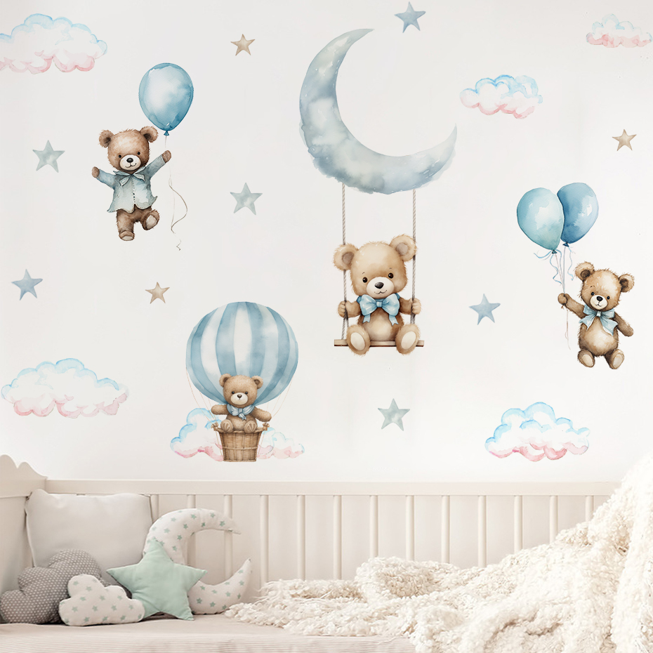 Akwarela Niedźwiedź Balon na g – Baby Nursery Hot Air Balloon recenzja i cena