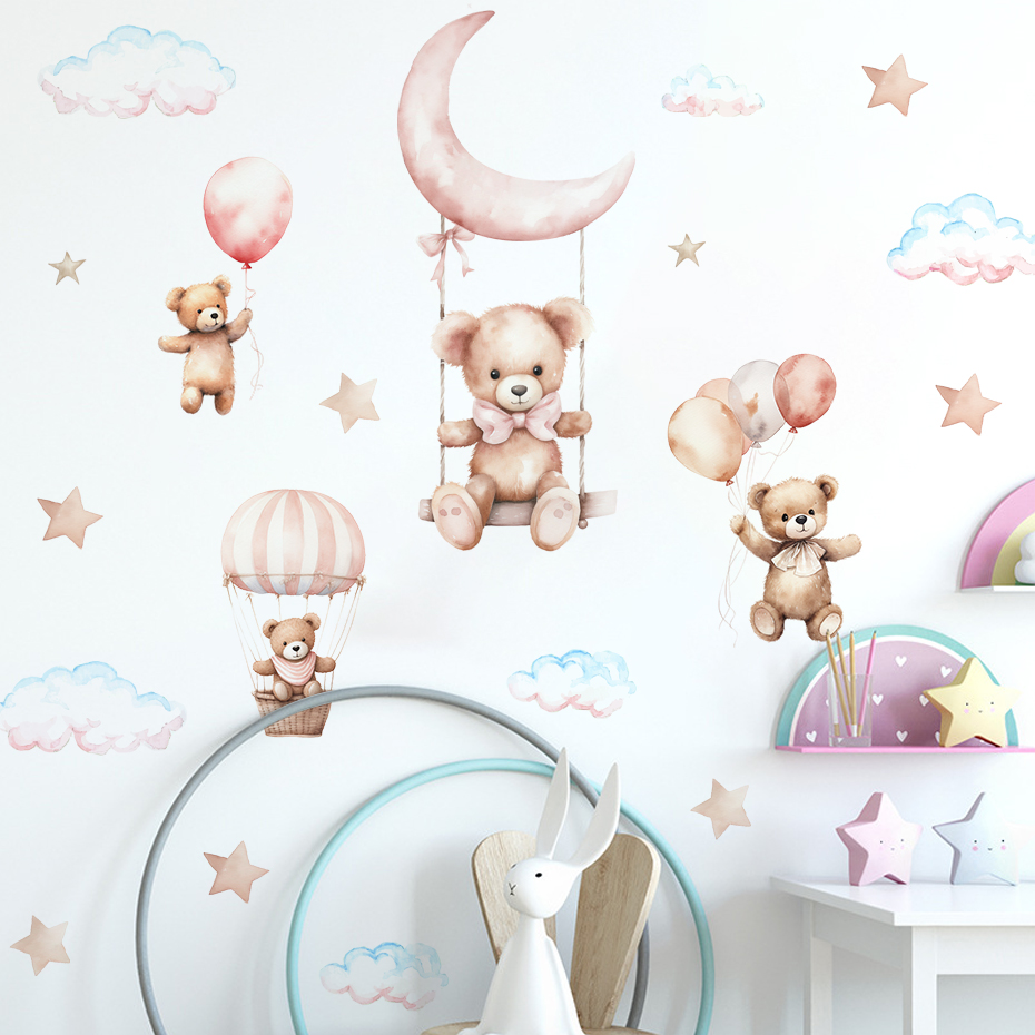 Akwarela Niedźwiedź Balon na g – Baby Nursery Hot Air Balloon recenzja i cena