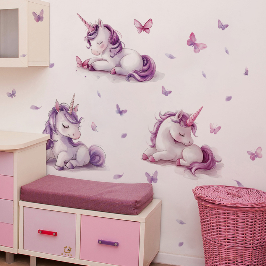 Naklejka ścienna z motywem kre – Baby Unicorn Nursery recenzja i cena