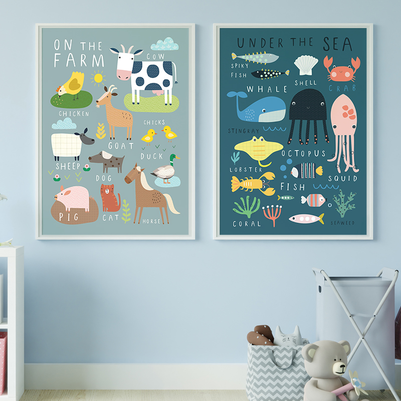 Obrazki do pokoju dziecięcego  – Baby Nursery Under The Sea recenzja i cena