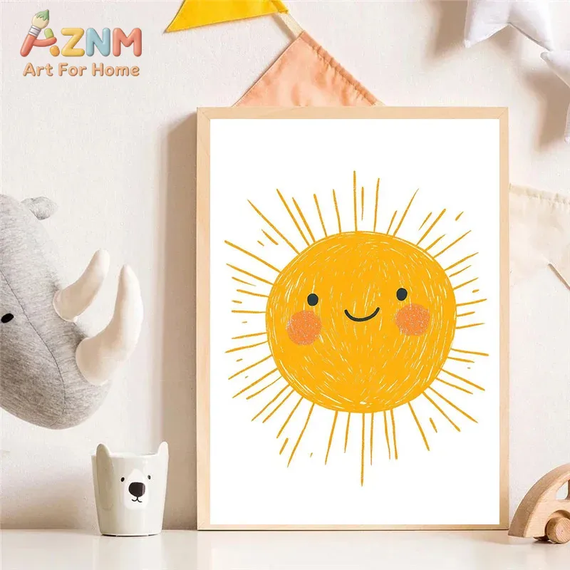 AZNM Akwarelowy Obraz na Płótn – Baby Unicorn Nursery recenzja i cena