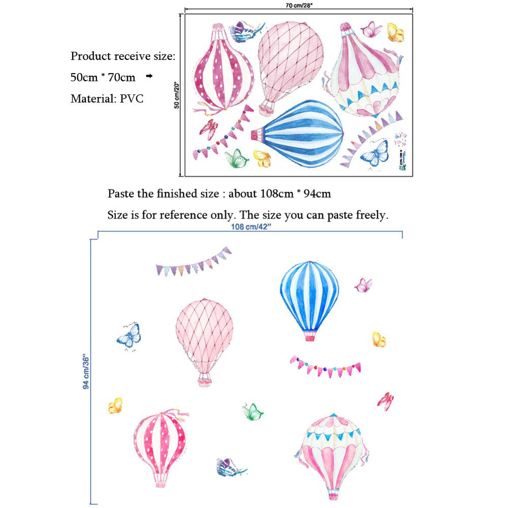Naklejka ścienna z balonem na  – Baby Nursery Hot Air Balloon recenzja i cena