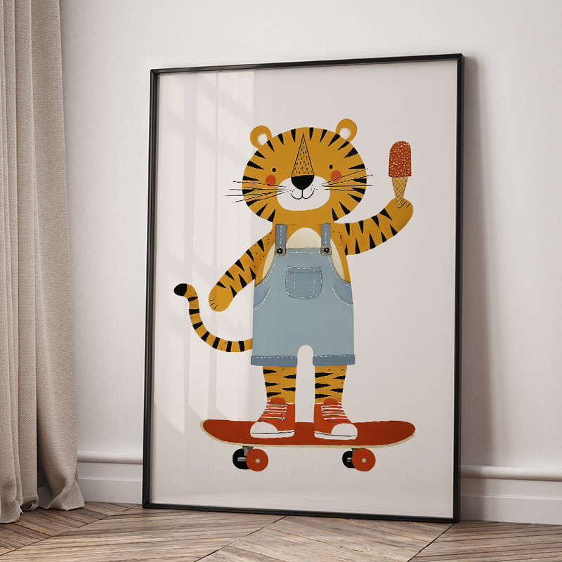 Zabawne Kreskówkowe Zwierzęta  – Baby Nursery Art recenzja i cena