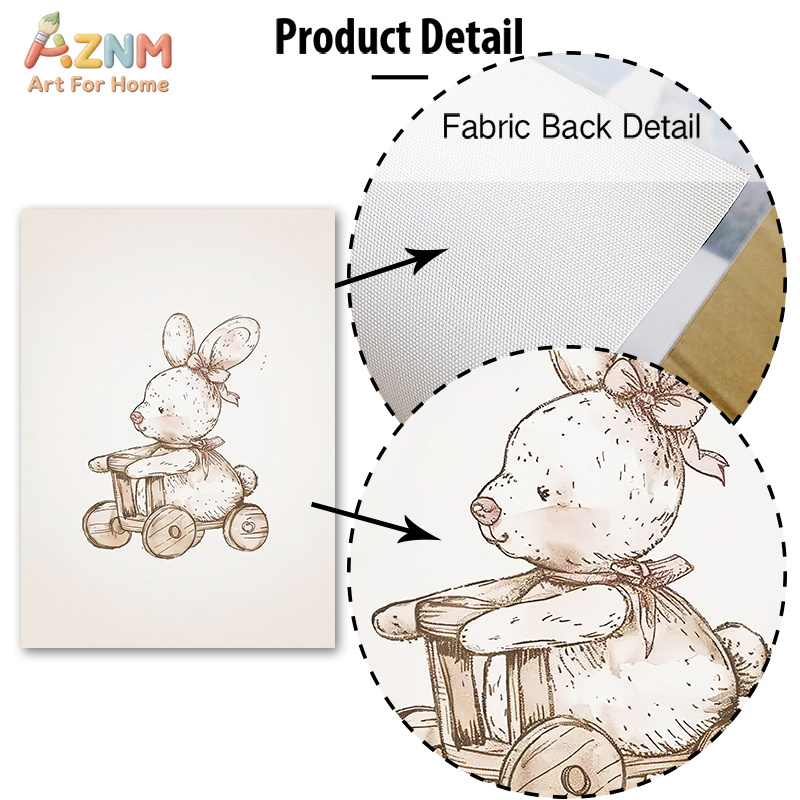AZNM Vintage Obraz na Płótnie  – Baby Nursery Vintage Decor recenzja i cena