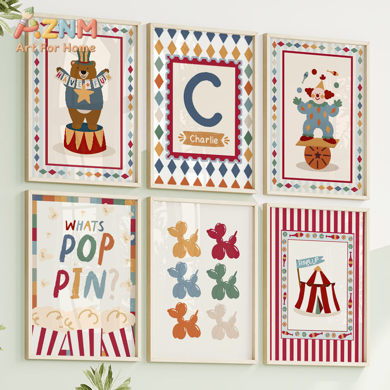 Cyrk, Niedźwiedź, Magik, Pies, – Baby Nursery Pictures recenzja i cena