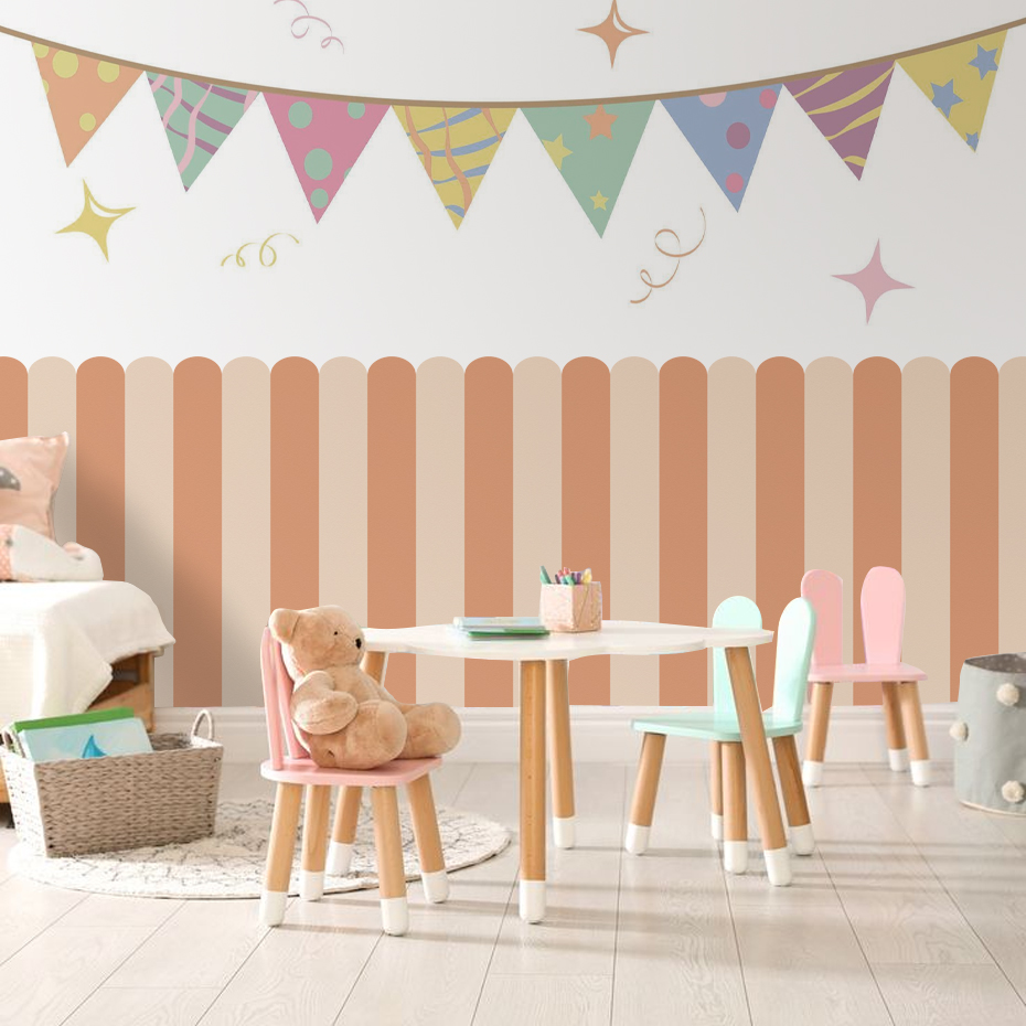 Wielokolorowa pionowa tapeta w – Baby Nursery Pictures recenzja i cena
